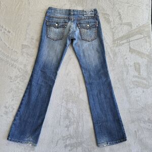 True Religion Women's Boot Cut Jeans in Blue Denim